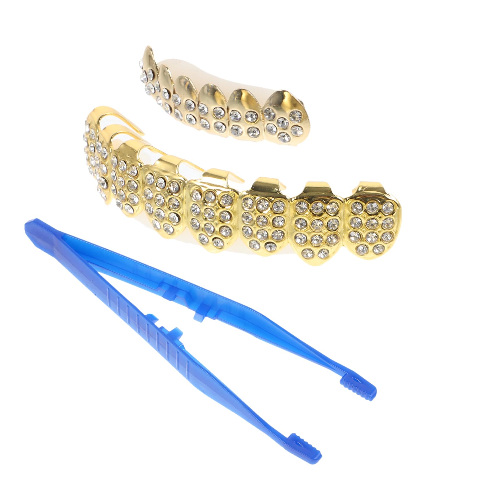 SHERCHPRY 2 set di gioielli bretelle decorative griglie dentali per feste in costume bocca denti griglie