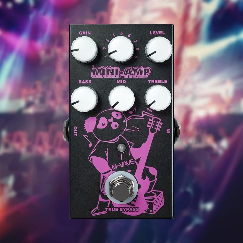 Pédale d'effet de simulation de guitare, pour pédale de préampli MVAVE MINI AMP, 9 effets d'ampli classique, égaliseur 3 bandes, True Bypass