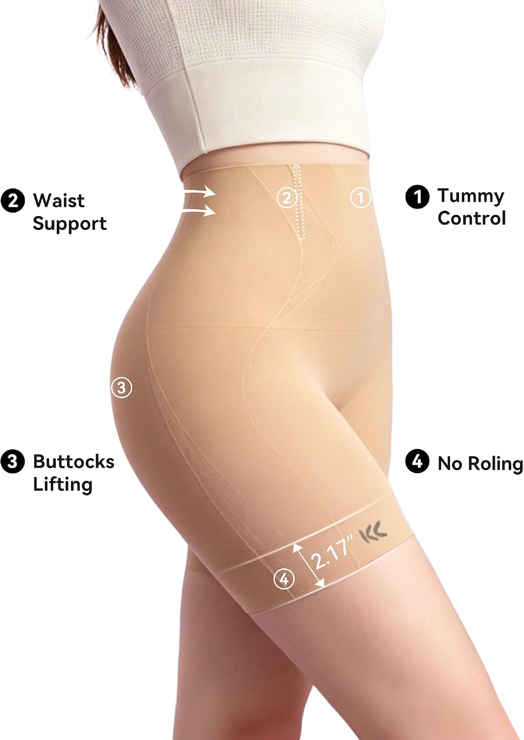2 Pack ZeroG Faja Shapewear Women's Tummy Control Shorts
