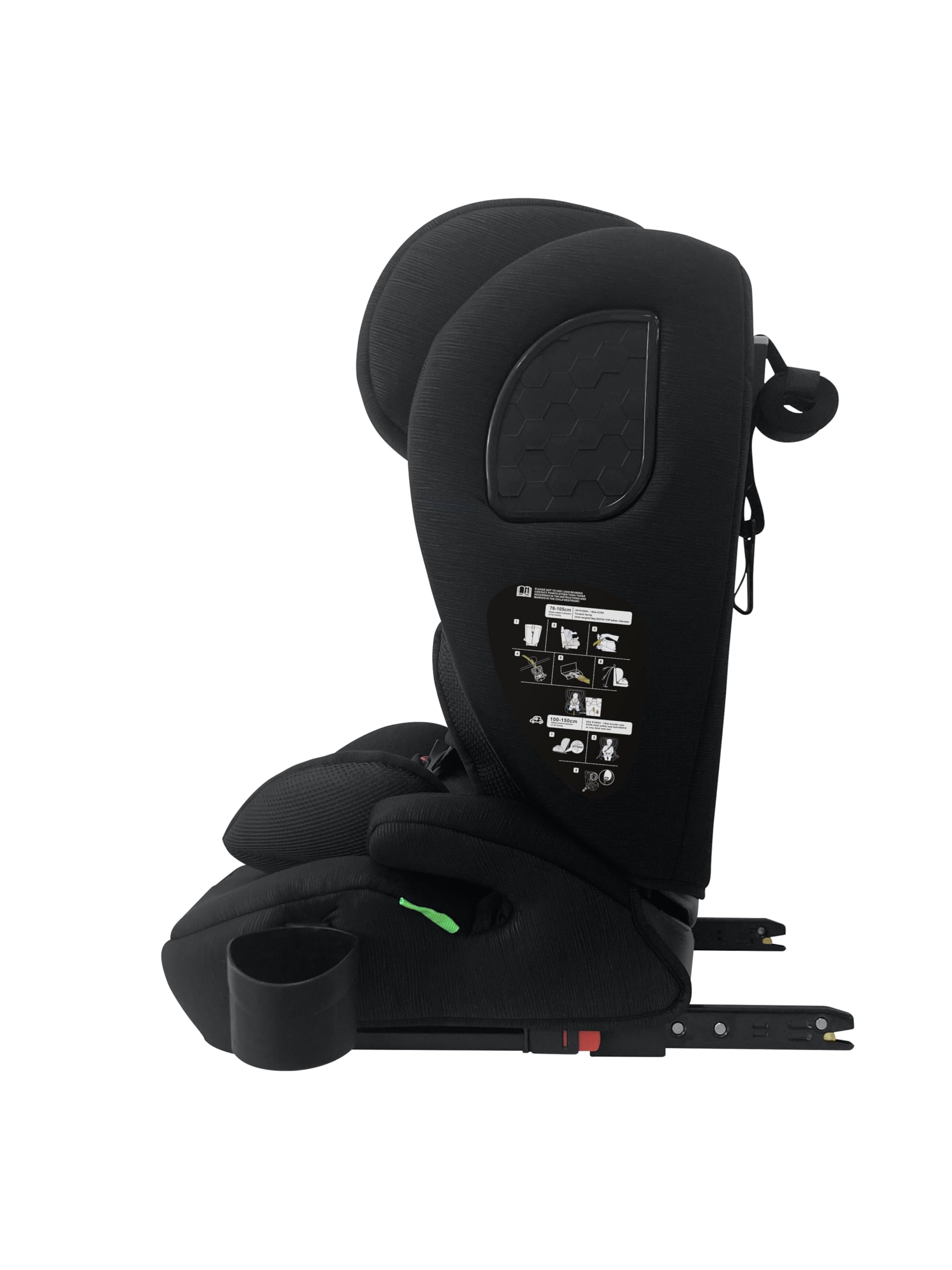 Nania Milano, Seggiolino auto ISOFIX, 76-150 cm, Gruppo 1/2/3, da 9 a 36 kg, da 15 mesi a 12 anni, Poggiatesta regolabile con 12 livelli di regolazione, Protezione laterale,Portabicchieri