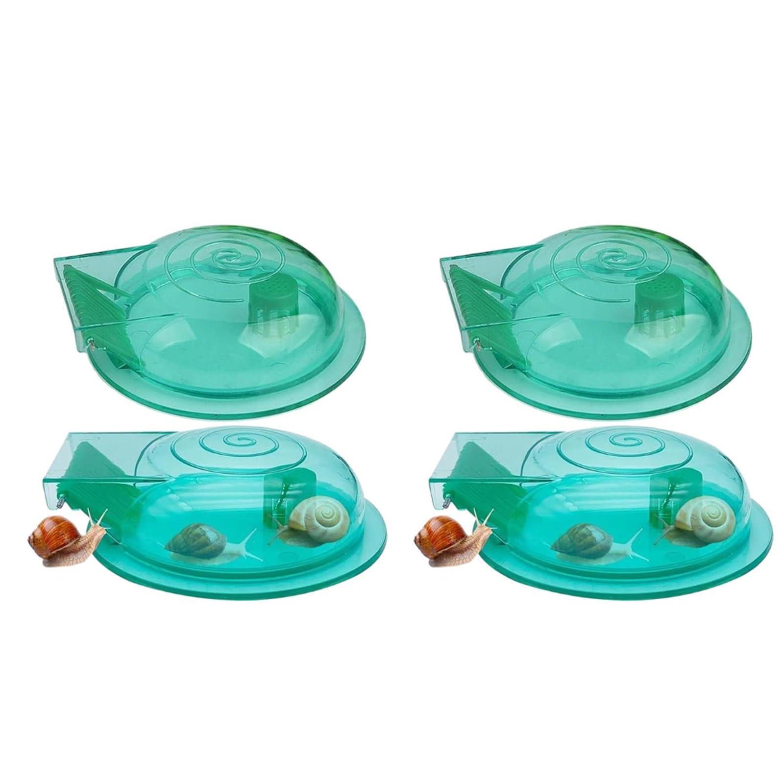 Aquarium Snail Trap,4PCS Plastic Aquarium Snail Trap Aquarium Snail Remover Cleaning Supplies,Snail Catcher for Freshwater Fish Tank Green Snail Catch Box,Aquarium Cleaning Spare Parts Accessories
