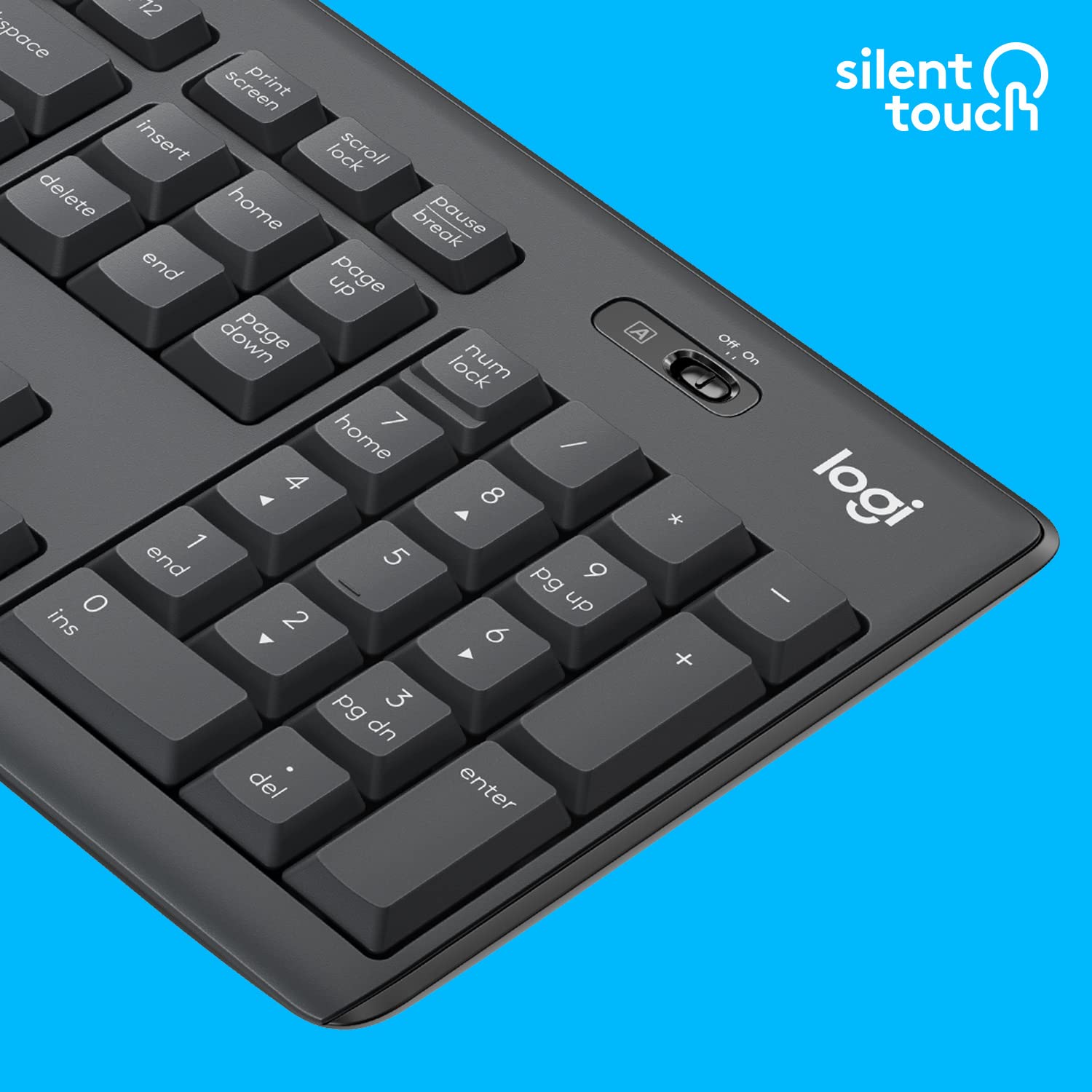 Logitech Mk295 Combinaison de Souris et de Clavier sans Fil avec Technologie Silenttouch, Suivi Optique avancé, 90% Moins de Bruit, Format Us Intl, clavier QWERTY - Noir