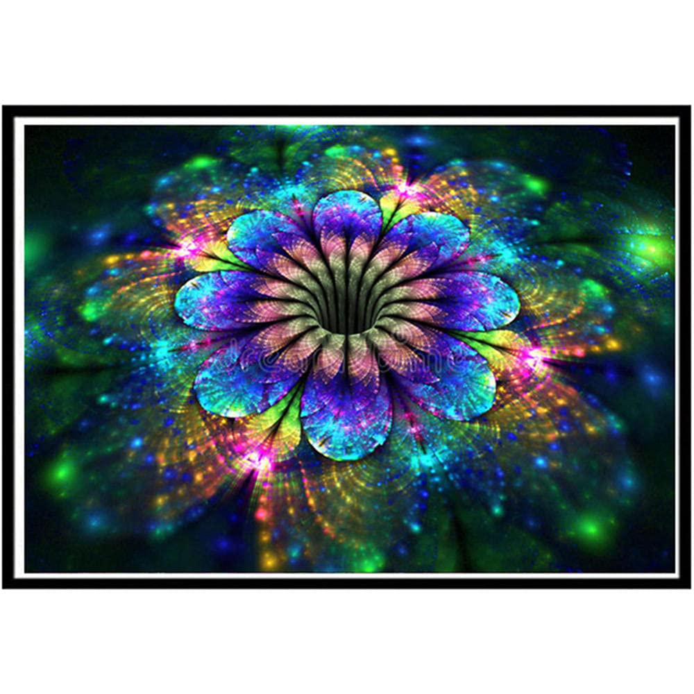 5D Diamond Painting Blume See Landschaft - DIY Diamantbild 40x60cm Für Erwachsene