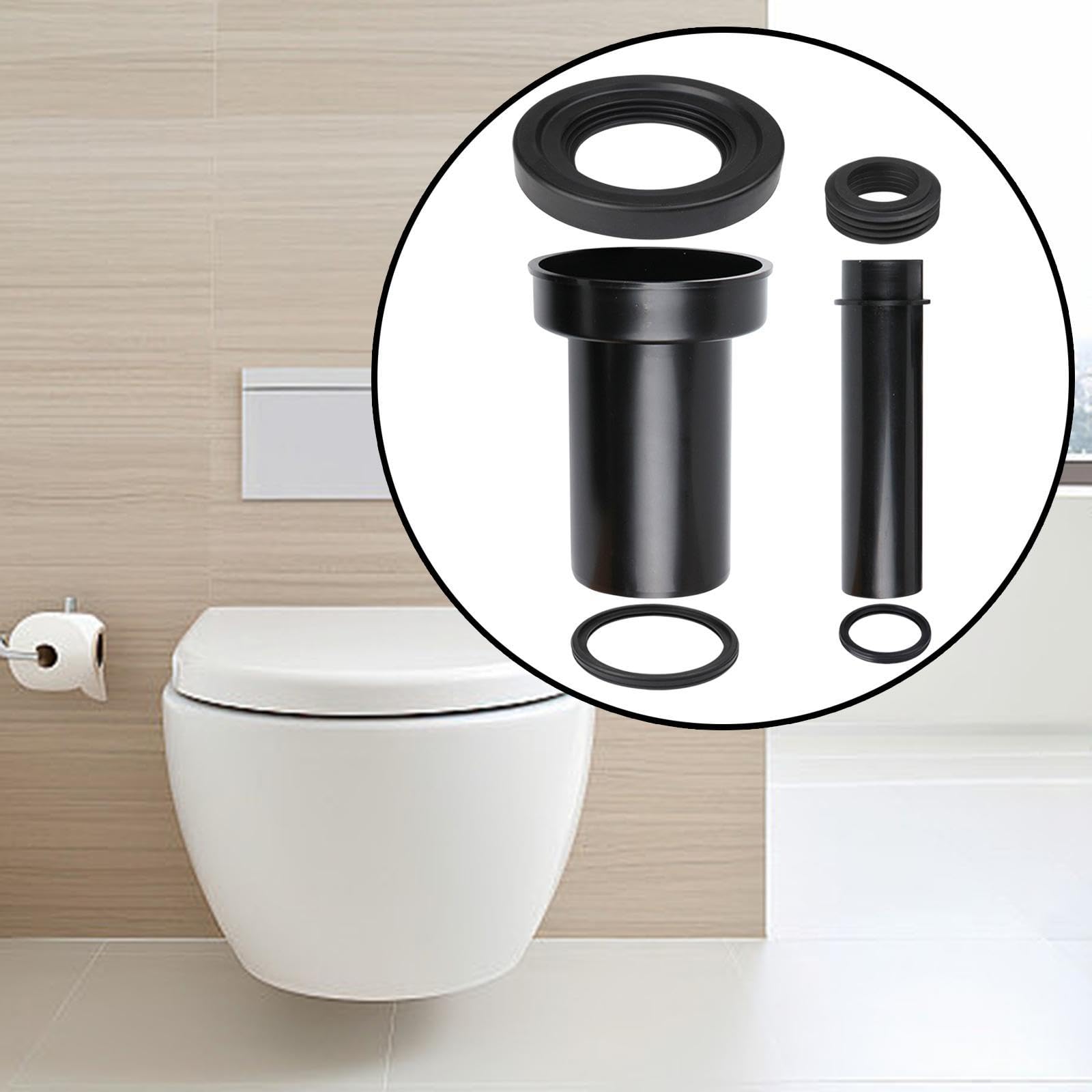 predolo Toilet Drain Pipe Set Abflussrohr für Wandmontierte Toilette Gummidichtung Verdecktes Spülrohr Ersatzteile für Badezimmer Hausinstallation, Typ A