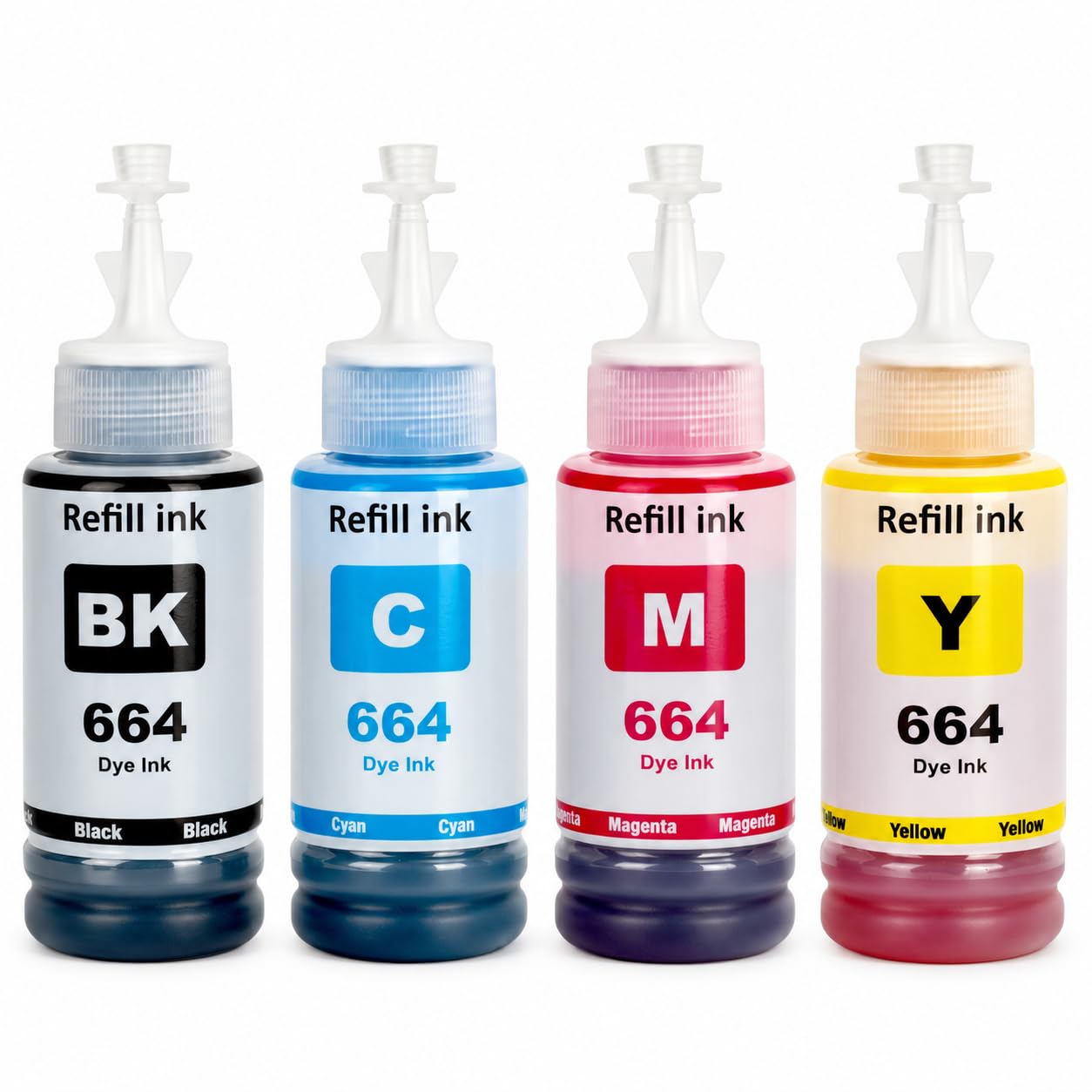 NexNova® Ink Set 664 4-Pack for Epson for EcoTank Printer L210 L220 L300 L355 L365 L555 L1300
