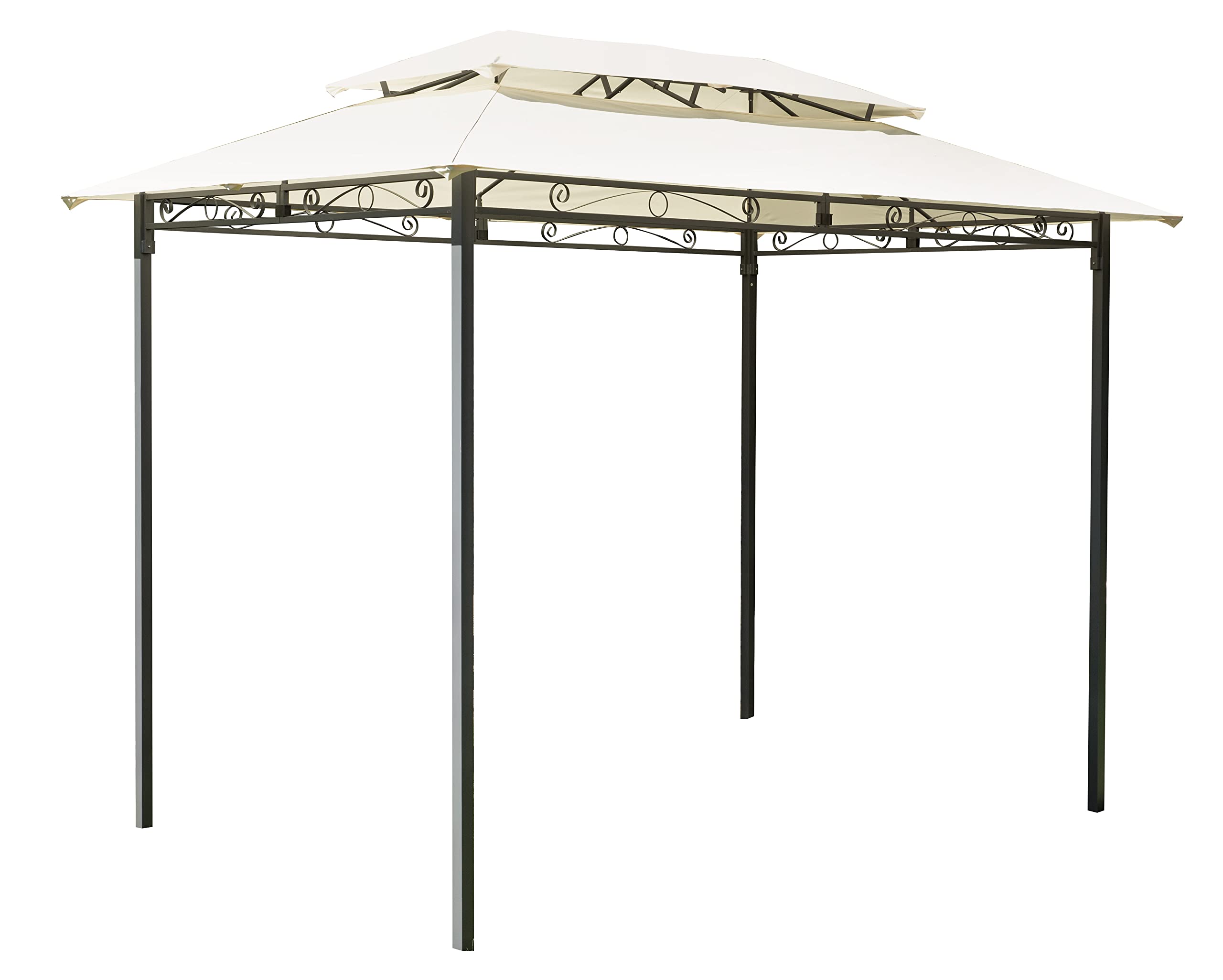 Greenwood - Telo di ricambio per gazebo GAZ363, 3X2m, antivento, poliestere 180 gr., colore: ecrù