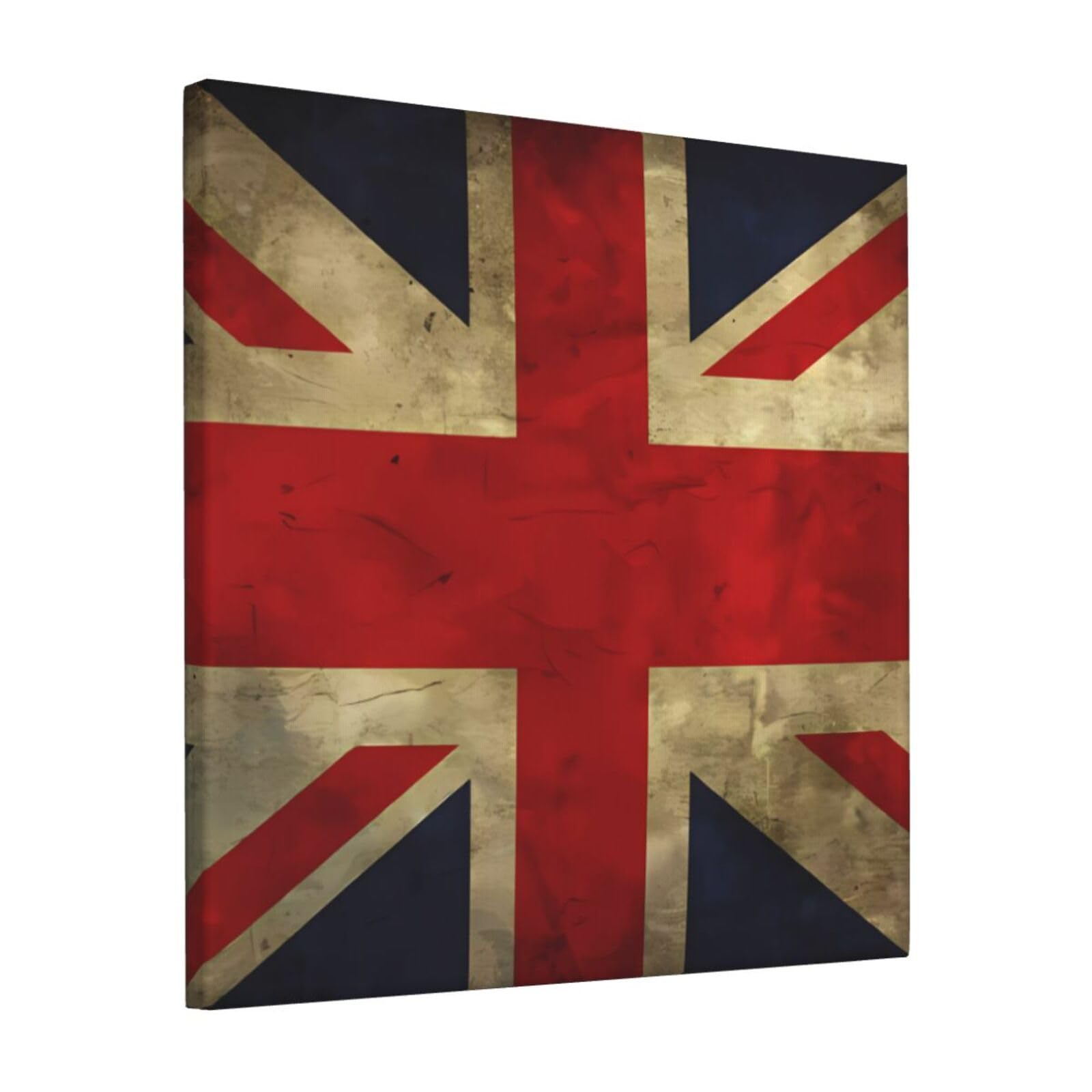 KLOPH British Flag Canvas Wall Art for Living Room 12"x12" Modern Artwork Painting for Bathroom Hanging Canvas Prints Aesthetic Wallart for Bedroom Kitchen Office Wall Decor