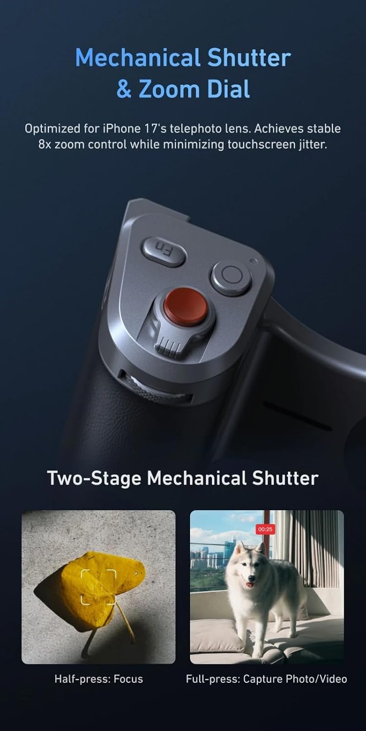 Phone Camera Grip Magnetic Master Grip Kit for iPhone 17 Pro Pro Max Graphene Cooling Case Handle Holder (for iPhone 17 pro max)