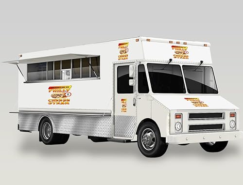 Miniatura 7 de Calcomanías personalizadas para camiones de alimentos y carnes de queso Philly Food and Beverage Concession Concession Sign de 10 pulgadas en el