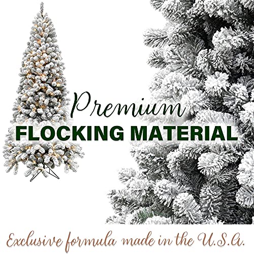 Fraser Hill Farm 9 Ft. Flocked Christmas Tree, Unlit