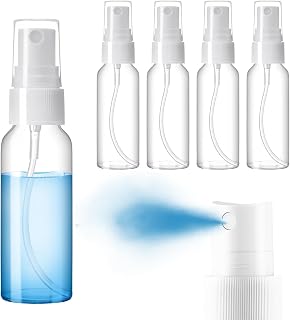 5 Piezas Bote Spray, 20ML Bote Spray Pulverizador Pequeño Vacio,otellas Aerosol Vacío Plástico,Atomizador Transparente Niebla, para Aceites Esenciales, Limpieza, Perfume