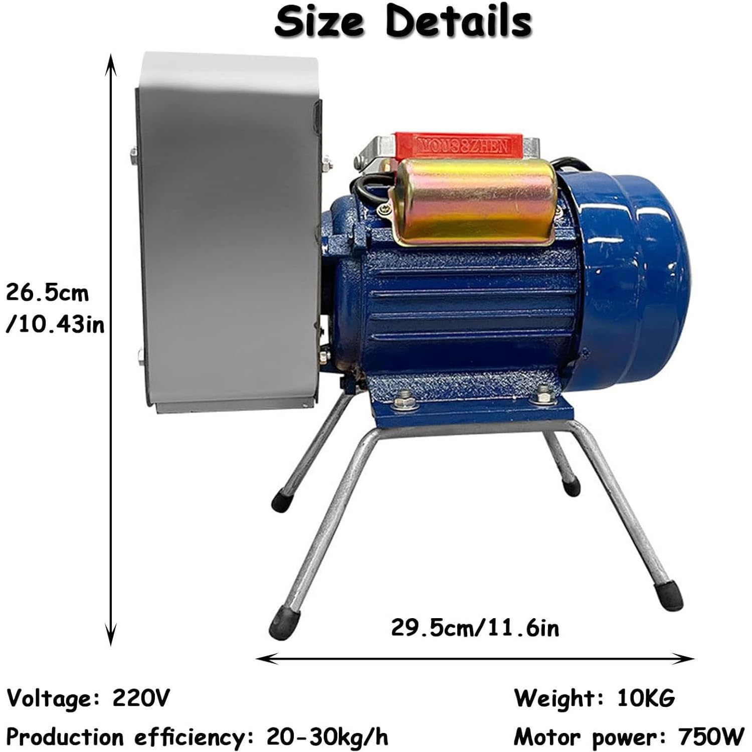 Elektrische Püree-Presse aus Edelstahl, kommerzieller Kartoffelstampfer, hocheffizientes Mahlen Schlammmühle, ideal für zeitsparendes Kochen