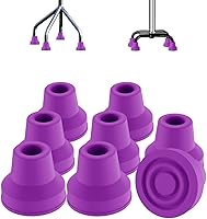 Vista 10 de supregear 8 puntas de caña cuádruple, punta de caña de goma antideslizante, agarre extremo, pie de goma de repuesto resistente para caminar y estar