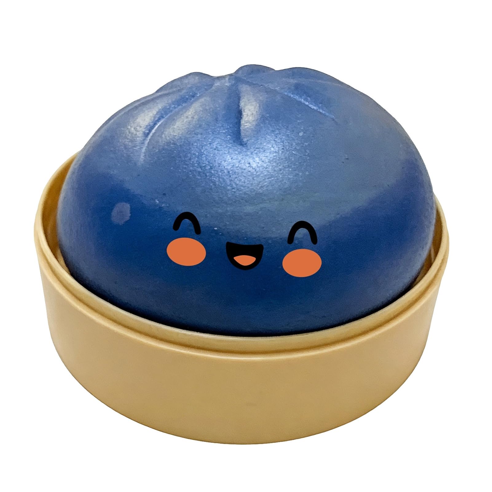 RetroNest Dumpling S-quishy Toy, Stress Relief Bao Bun S-quishy Squeeze Toy , Sensory Stress Ball Squeeze Toys for Relaxation Boys Girls Adults Home Office Classroom Blue