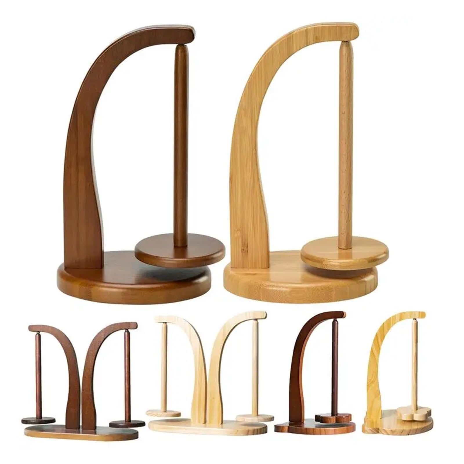 NäHgarn Aufbewahrung Garnhalter aus Holz, Spinn- und Strickwerkzeuge, Häkelgarnhalter, rotierende magnetische Garnspule, Wollknäuelwickler, Rotationsspinner(E)