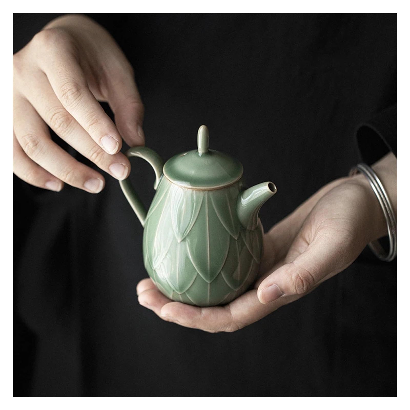 Chinesische lila Keramik-Teekanne, Kaffeekanne, Teekanne, kleine Retro-Teekanne, Teekanne für den Haushalt, Teekanne für losen Tee, Teekanne mit Jasmintee-Ei