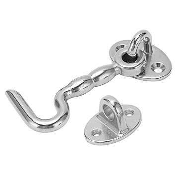 Steel Gate Latch Lock, Door Latch Hook Privacy Hook with Eye Latch Heavy Duty Stainless Steel for Boat Ship Yacht Boat/Yacht Parts & Accessories