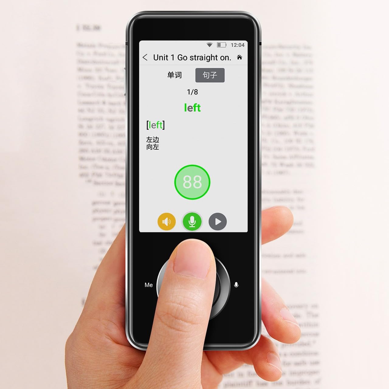 Traductor de Voz Inteligente portátil con Pantalla táctil, traducción bidireccional en Tiempo Real, Wi-Fi y Bluetooth, Compatible con múltiples Idiomas