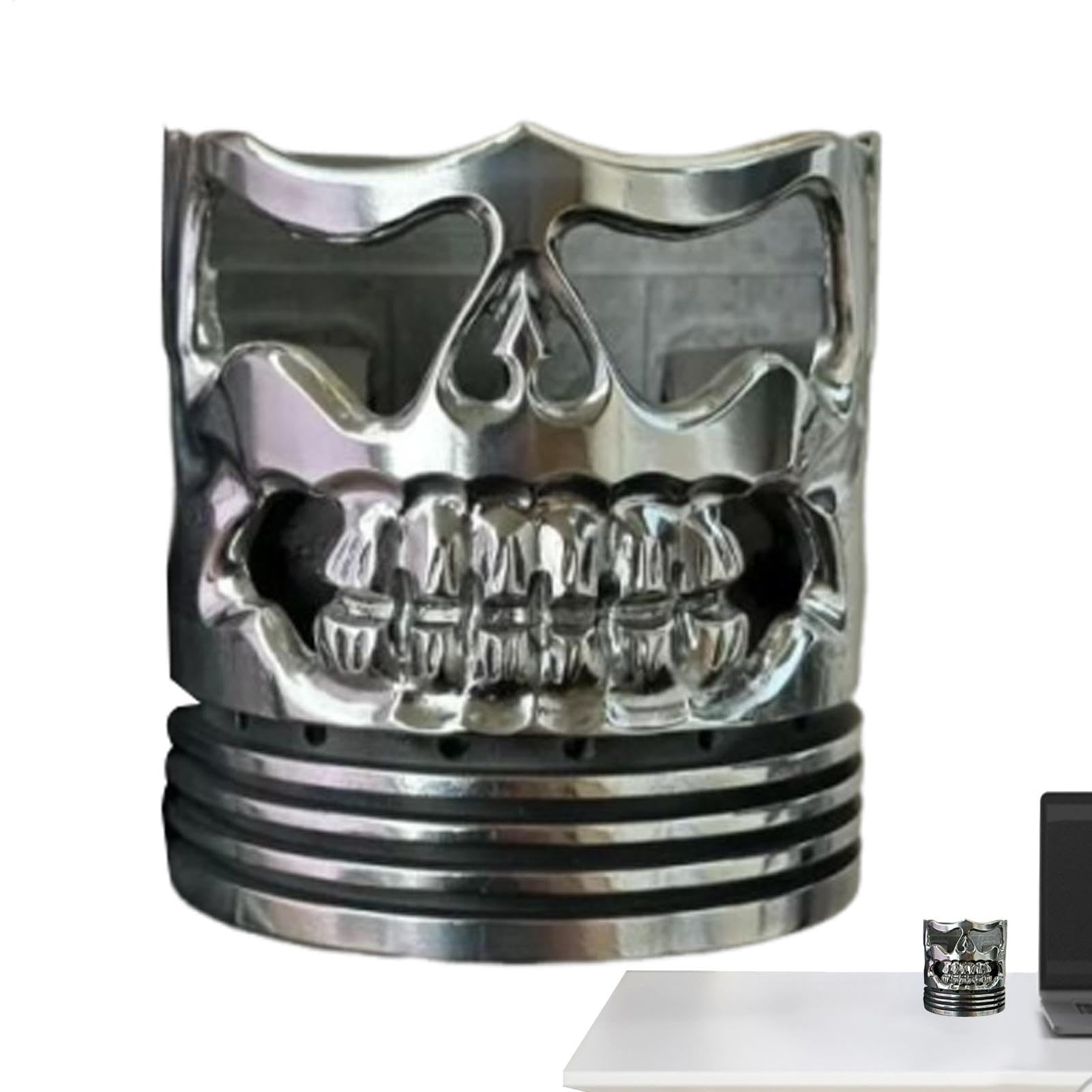 Escultura de la cara tipo esqueleto para decorar espacios pequeños en Halloween