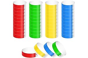 200 Pack Silicone Multicolored Wristbands in Green, Red, Yellow
