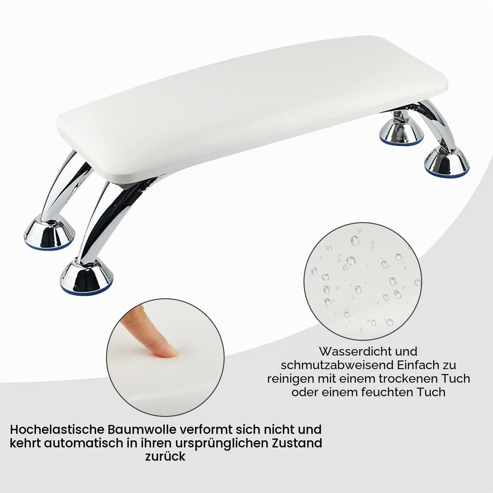 Nagel Armauflage Handkissen, Mikrofaser Leder Nagelkissen für Nail Art, PU Manicure Handkissen Ständer Nagelauflage, Professional Hand Pillow Cushion Nail Table für Maniküre Salon