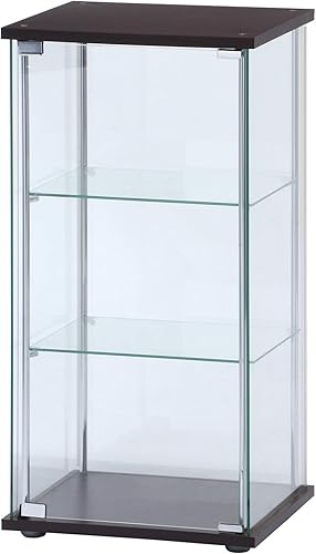 (Fujiboeki) Fuji Boeki 96049 Collection Case, Figure Case, 3 Tiers, Width 16.7 x Depth 14.4 x Height 33.9 inches (42.5 x 36.5 x 86 cm), Brown,