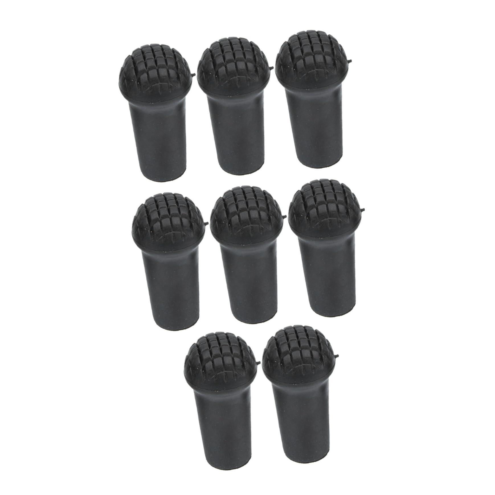 PERSELOSO Cane Protector Hiking Stick Tips 8 Pcs Rubber Cane Tips Trekking Cane Accessories Anti-Skid Crutch Tips