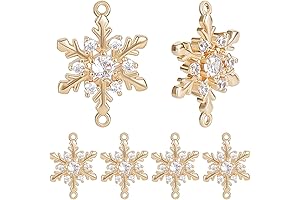 Beebeecraft Snowflake Gold Charms