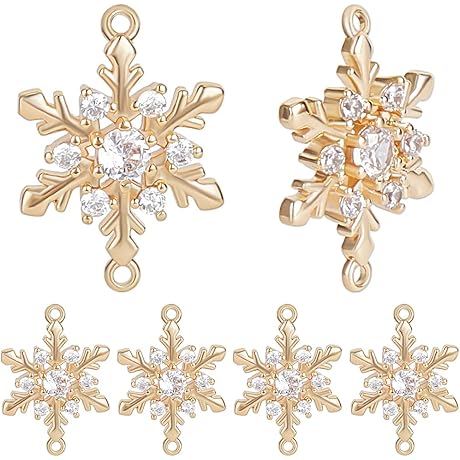 Beebeecraft Snowflake Gold Charms