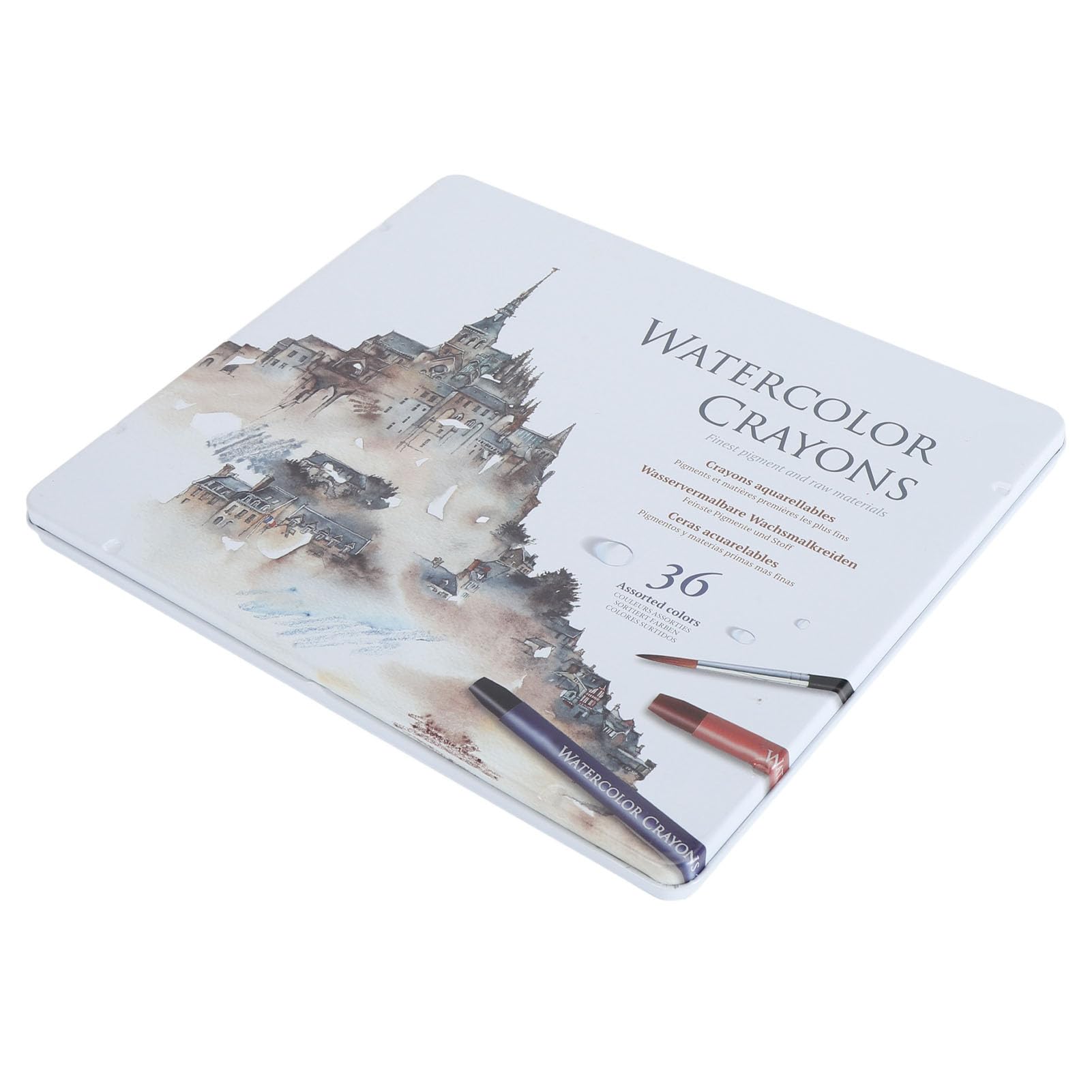 KIMISS Tragbares Professionelles Aquarellstift-Set – Wasserlösliche Buntstiftstifte für Künstlerischen Ausdruck auf Jeder Oberfläche (36 Farben)