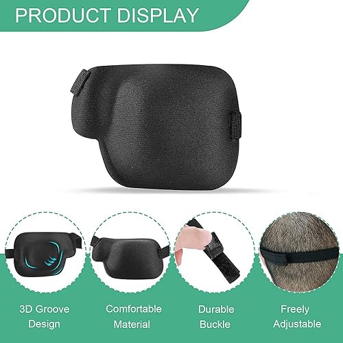 Miniatura 2 de AMZVIO 2 parches oculares para adultos, parche de ojo 3D para médico, parche ocular ajustable para ojos perezosos, parche suave para gafas de ojos