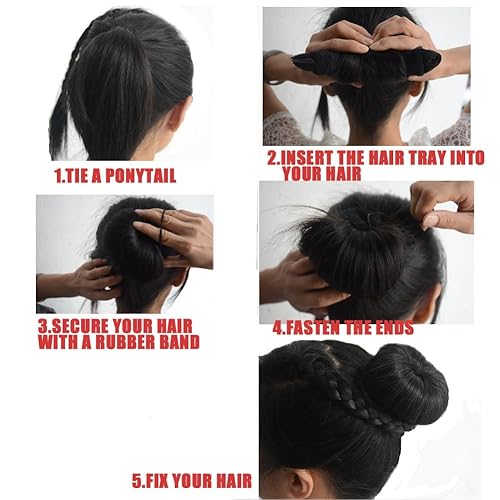 Miniatura 3 de 3 piezas mágicas para moldear el cabello, moldeador de anillos giratorios, herramienta de trenzado y accesorio para rizador, 1 grande, 2 pequeño