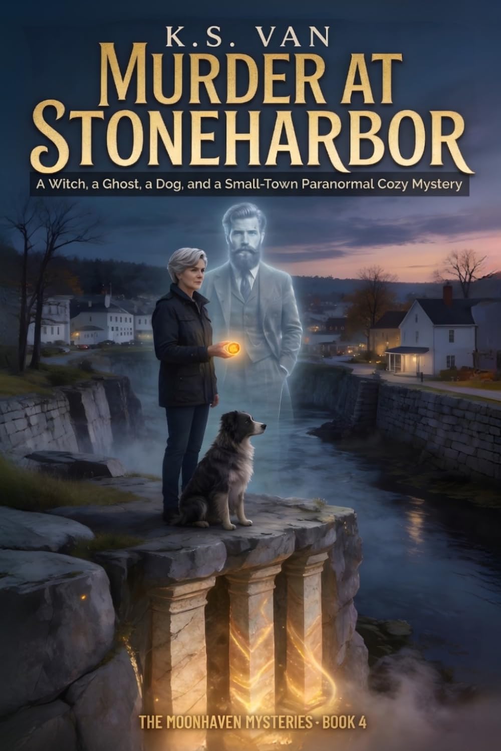 Murder at Stoneharbor: A Witch, a Ghost, a Dog, and a Small‑Town Paranormal Cozy Mystery (The Moonhaven Mysteries)