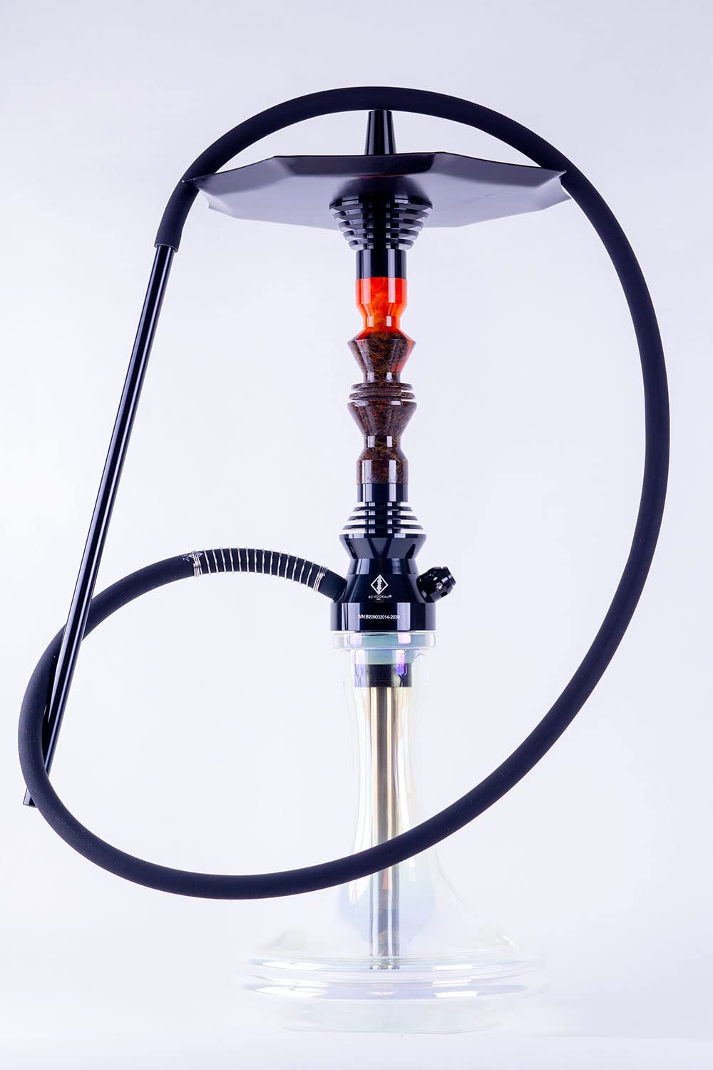 B2 Hookah Precious Cut Collection Melted Mountain Burl Wood INCLUDES MATCHING VASE