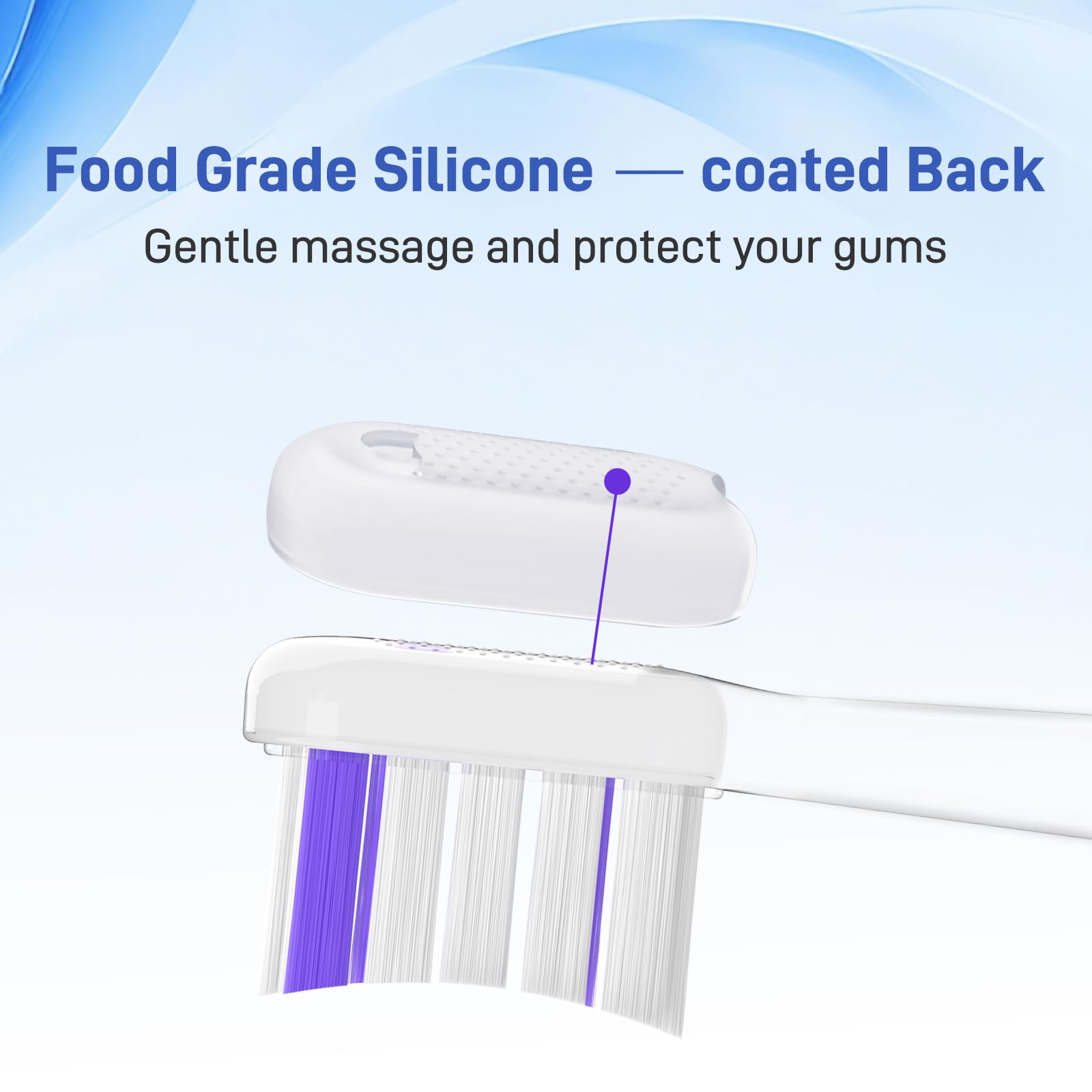 Cabezales de repuesto para cepillo de dientes eléctrico Laifen Wave, súper limpio y blanqueador, transparente, paquete de 10