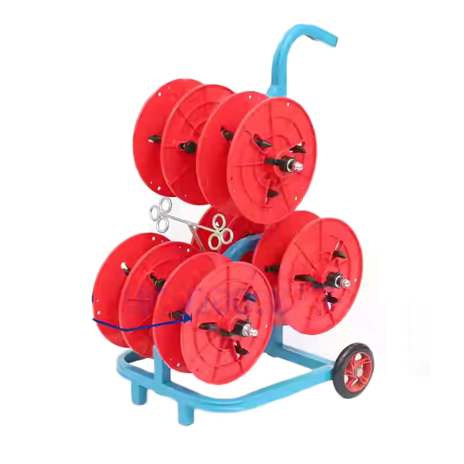 WDSOPK Spool Holder 6 Axis Filament Storage Rack - Heavy Duty Spool Holder/Cable Dispenser With Locking Wheels - 300 Lb Capacity For Industrial Workplaces