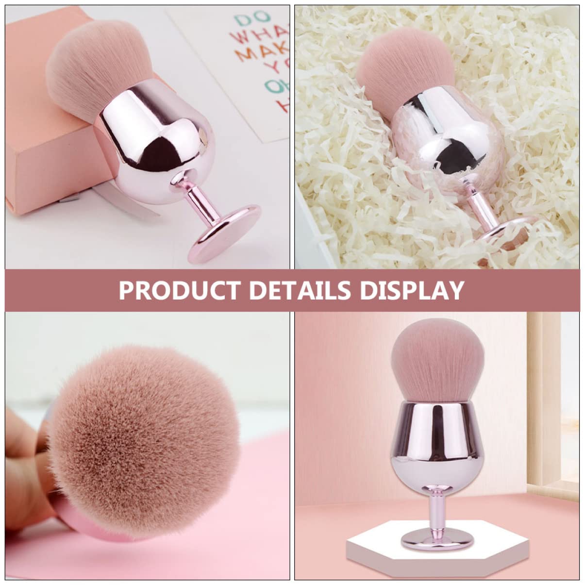 FRCOLOR 3st Rouge-pinsel Make-up-pinsel Lockerer Puderpinsel Kosmetik-make-up-pinsel Reise-gesichtsrougepinsel Kosmetikpinsel Injektionsgriff Flauschige Foundation-pinsel Damen