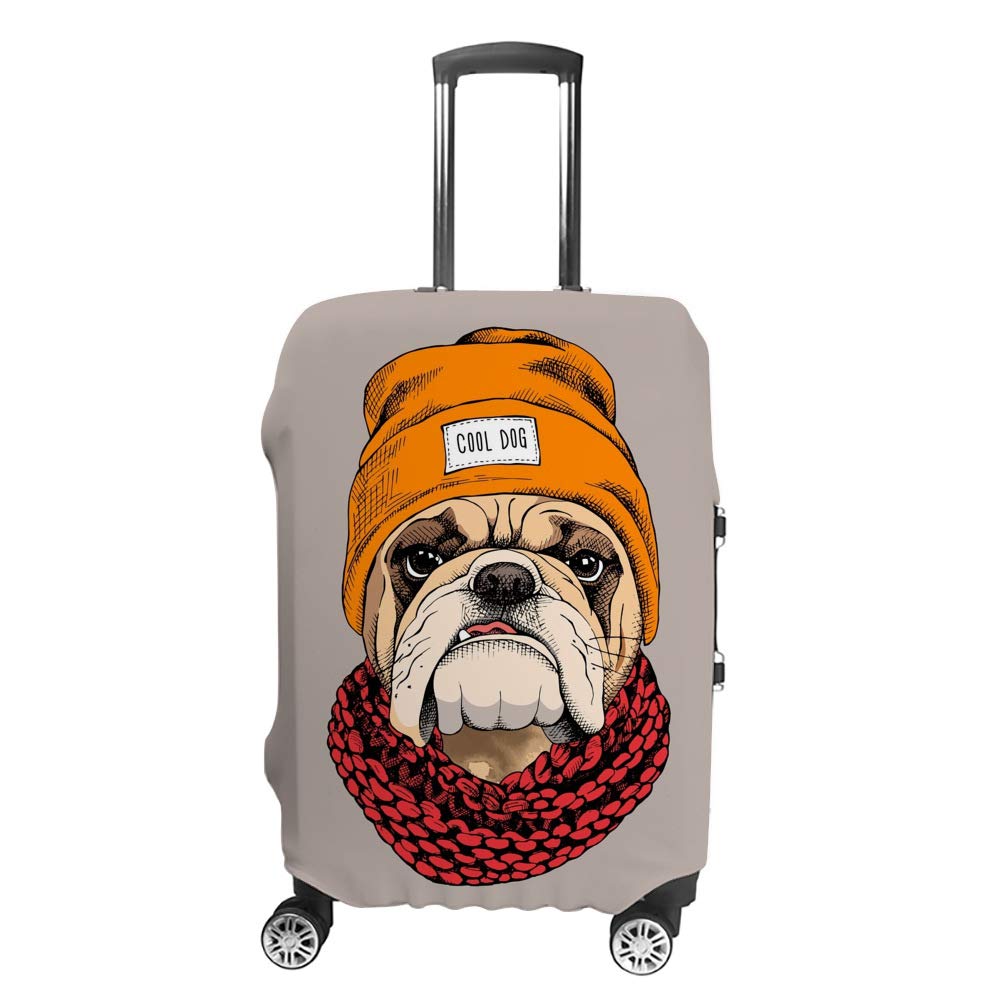 Housse pour bagages de voyage motif bouledogue originale et fun - 8