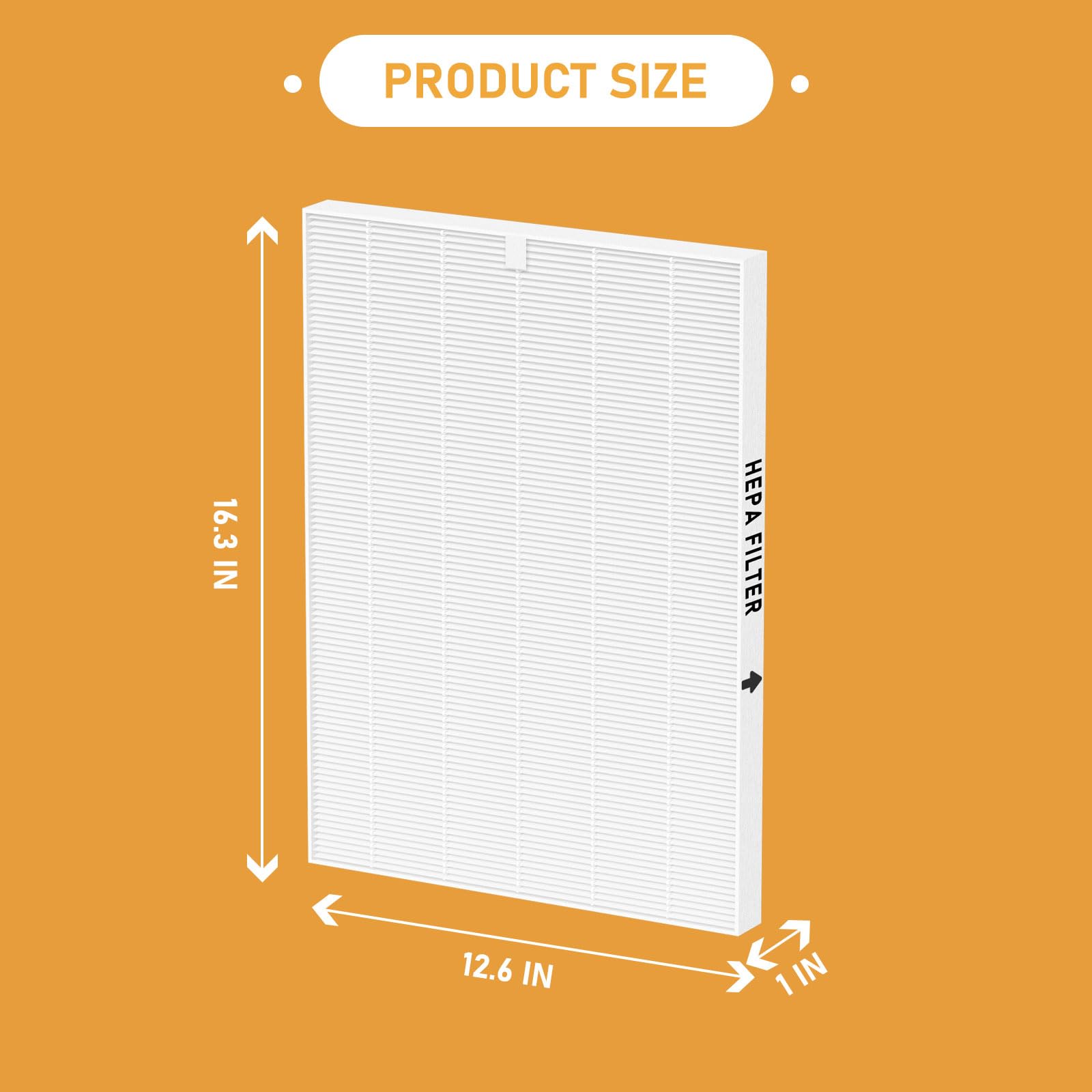 116130 True HEPA Filtre de rechange H compatible avec purificateur d'air Winix 5500-2 et modèles AM80, lot de 3 filtres HEPA uniquement