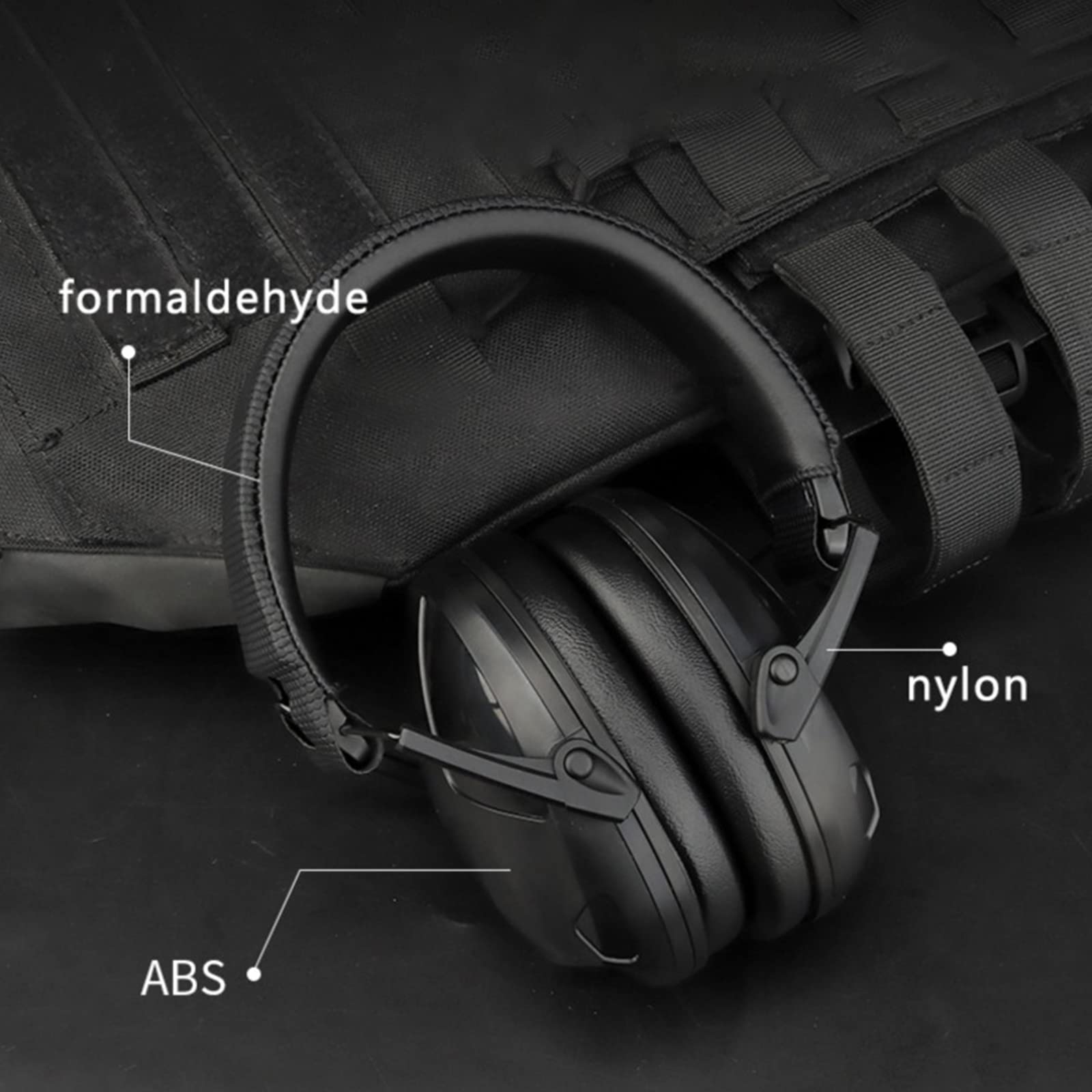 Audífonos tácticos con cancelación de ruido, orejeras tácticas Ipsc, auriculares plegables para disparar al aire libre