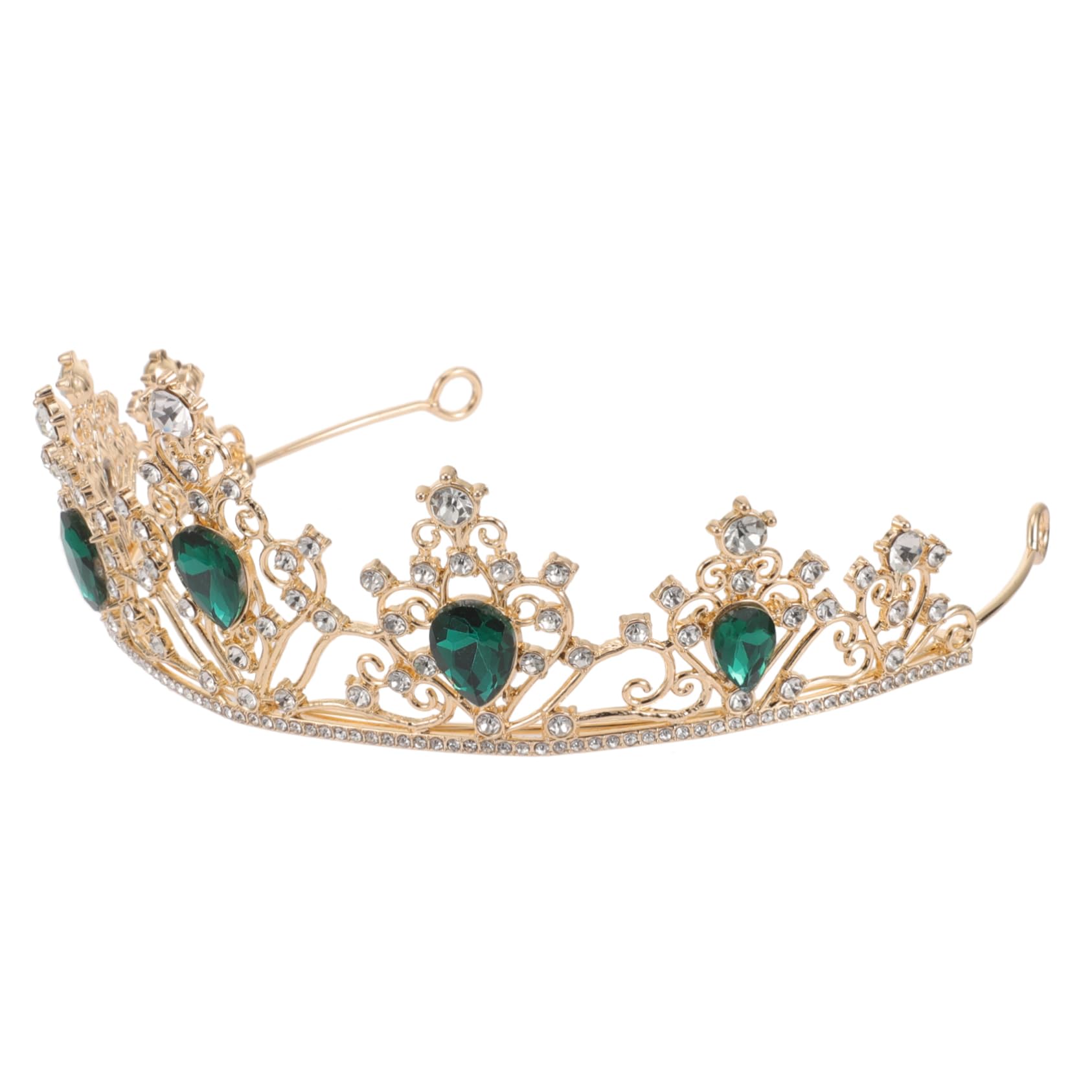 NOLITOY 1Pc Elegant Vintage Rhinestone Crown for Weddings Retro Queen Bridal Hair Accessory Sturdy Design for Parties and Special Occasions present for Women