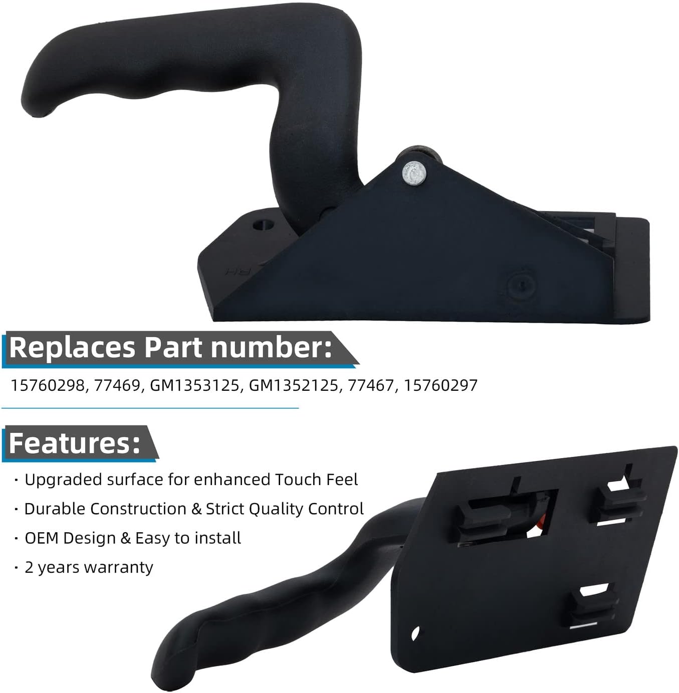 DEAL New Set of 2 Passenger+Driver Side (Front or Rear) Interior Door Handles Replacement Compatible With 99-06 Silverado/Sierra 07 Old 00-06 Suburban/Tahoe/Yukon/XL 02-06 Avalanche/Escalade/ESV/EXT