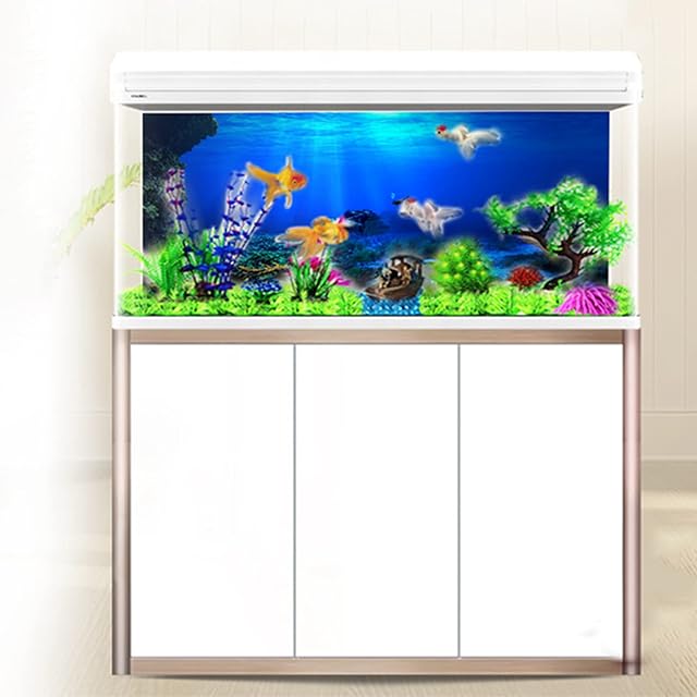 Foto 5 de 8 de EBTOOLS Adhesivo de Fondo para Acuario, Póster, Telón de Fondo, Decoración de Acuario, Pegatina de PVC, Fondo