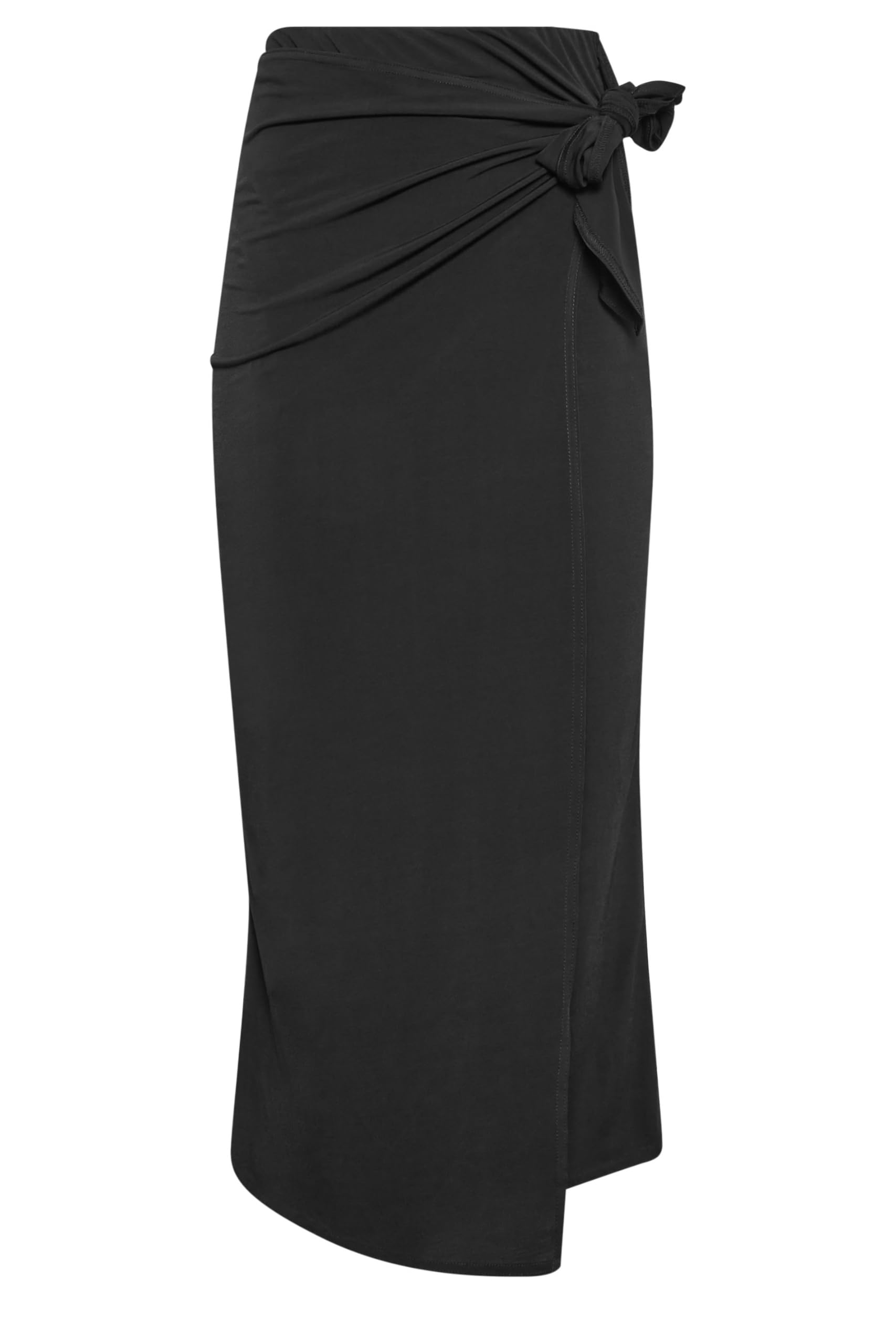 Long Tall Sally - LTS Tall Wrap Midi Skirt - Women's Black