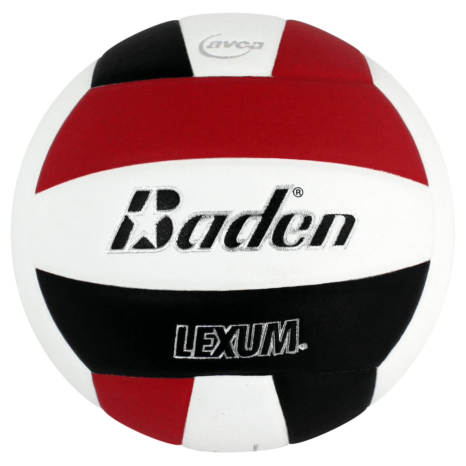 Baden | Lexum | Premium Composite Microfiber Indoor Official High School Game Volleyball | 13U to 18U Official Size + Weight | AVCA Approved | Red/Black/White