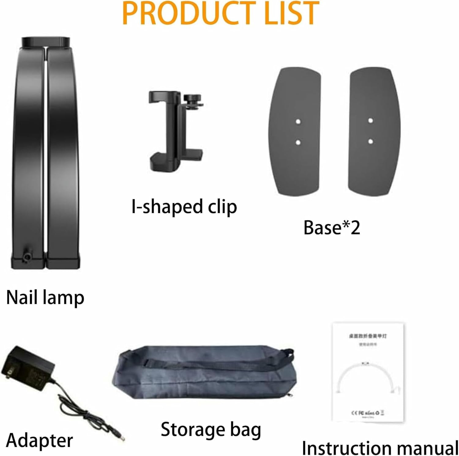 Foldable LED Half Moon Light for Nail Desk -Arch Nail Tech Table Lamp for Beauty Care, Lash.