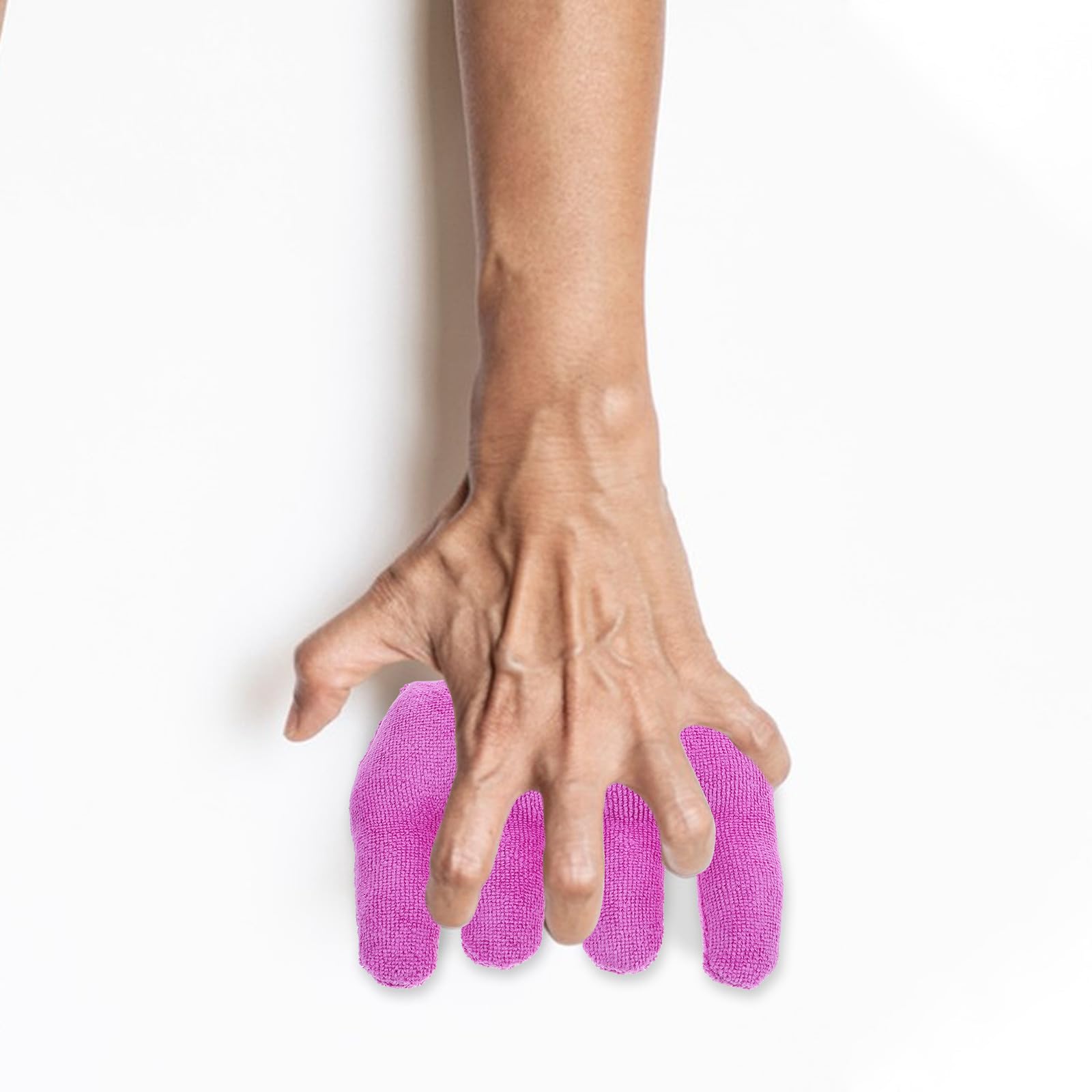 Appareil D'exercice Doux Mains en Velours Corail et Éponge Séparateur de Doigts, Renforceur de Poigne Polyvalent pour Usage à Domicile Salle