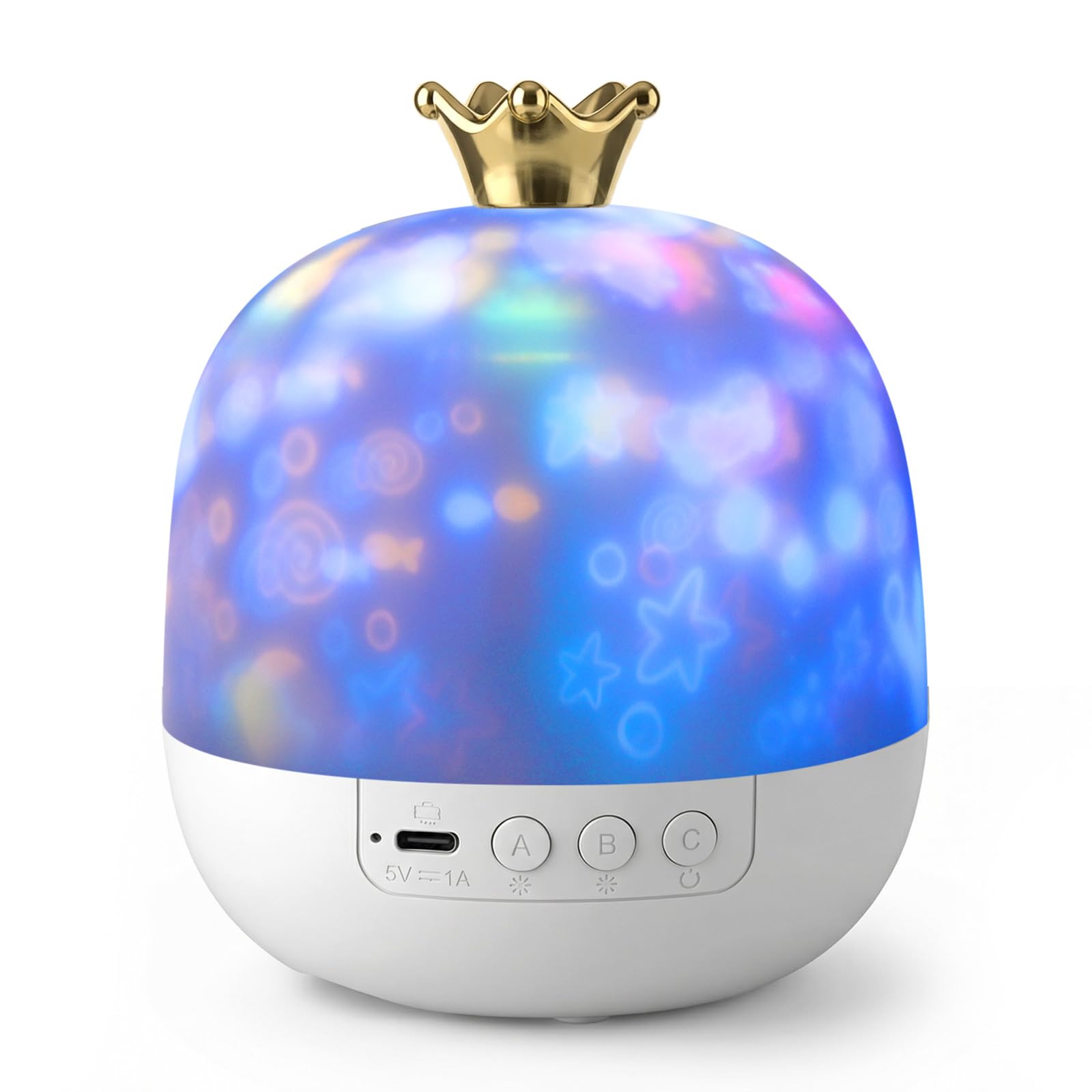 Galaxy Projector Star Projector Night Light - 21 Sets High Definition Films & 360° Rotating Display Screen Baby Sensory Lights Night Light Projector for Kids Bedroom Ceiling, Crown Decor Room Decor