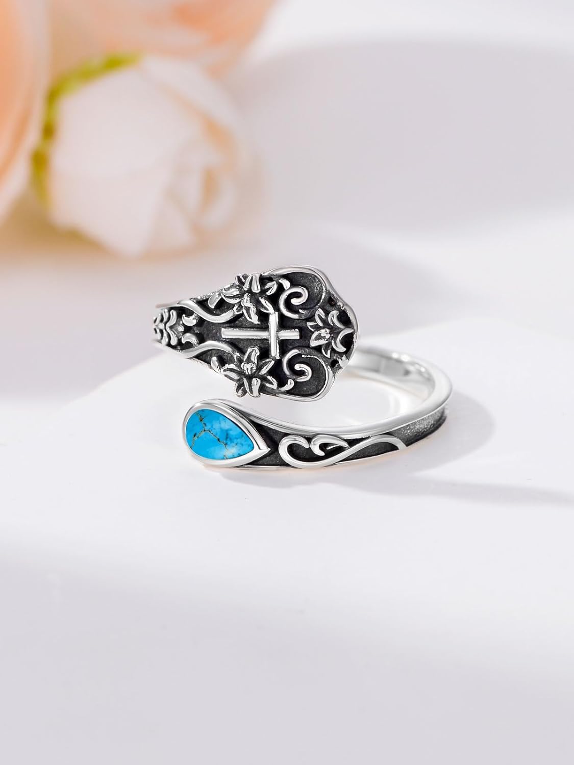 Dorunmo Spoon Rings for Women 925 Sterling Silver Spoon Rings Vintage Thumb Rings Jewelry Gifts for Women Men