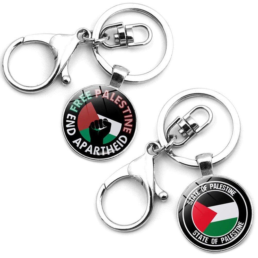 Luxylei Style2 Palestinian Flag Keychain Free Palestine Pendant Lobster Chain Keyring For Home Car Keys Support Palestine Key Chains